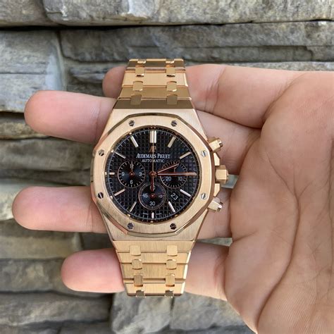 audemars piguet royal oak choronograph rose gold|ap royal oak gold price.